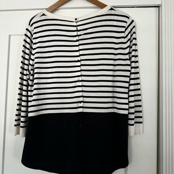 COS silk layer striped 3/4 sleeve blouse size medium - Picture 4 of 8
